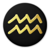 Aquarius Gold Keramische Knop (Voorkant)
