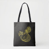 Aquarius Gold op leder Tote Bag (Voorkant)