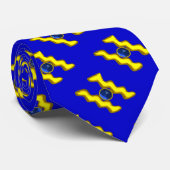 AQUARIUS/GOLD ZODIAC BIRTHDAY JEWEL, blauw Stropdas (Opgerold)