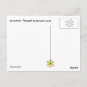 AQUARIUS/GOLD ZODIAC BIRTHDAY JEWEL BRIEFKAART (Achterkant)