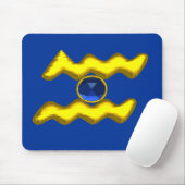 AQUARIUS/GOLD ZODIAC BIRTHDAY JEWEL MUISMAT (Met muis)