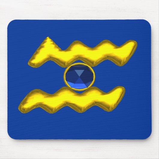 AQUARIUS/GOLD ZODIAC BIRTHDAY JEWEL MUISMAT (Voorkant)