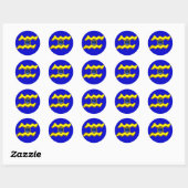 AQUARIUS/GOLD ZODIAC BIRTHDAY JEWEL RONDE STICKER (Vel)