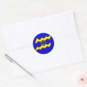 AQUARIUS/GOLD ZODIAC BIRTHDAY JEWEL RONDE STICKER (Envelop)