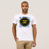 AQUARIUS/GOLD ZODIAC BIRTHDAY JEWEL T-SHIRT (Voorkant volledig)