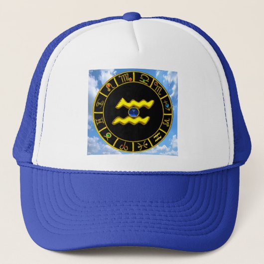 AQUARIUS/GOLD ZODIAC BIRTHDAY JEWEL TRUCKER PET (Voorkant)