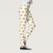 Aquarius Golden Zodiac Sign Golden Symbol Leggings (Rechts)