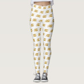 Aquarius Golden Zodiac Sign Golden Symbol Leggings (Voorkant)