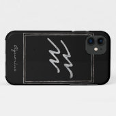 Aquarius hammered zilver gestileerde astrologie zo Case-Mate iPhone case (Achterkant (horizontaal))