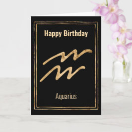 Aquarius Happy Birthday - adiabeticagroet Kaart