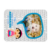 Aquarius Happy Birthday Keepslag voor kinderen Magneet (Horizontaal)