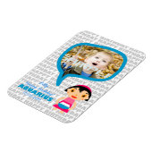 Aquarius Happy Birthday Keepslag voor kinderen Magneet (Linkerzijde)