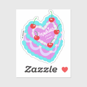 Aquarius Hart Cake Sticker