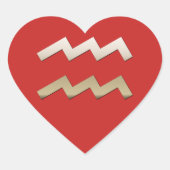 Aquarius Hart Sticker (Voorkant)