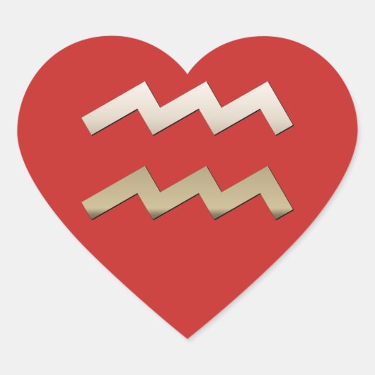 Aquarius Hart Sticker (Voorkant)