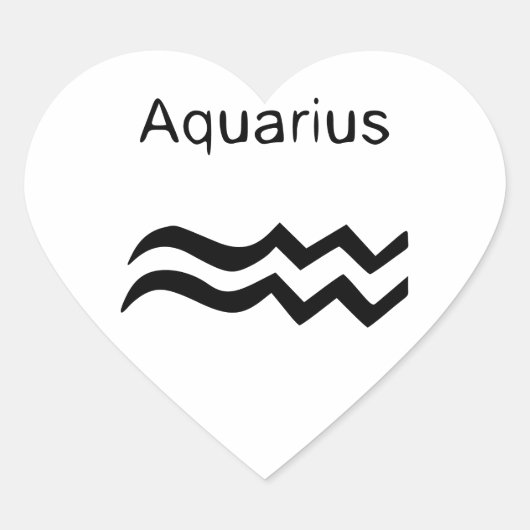 Aquarius Hart Sticker (Voorkant)