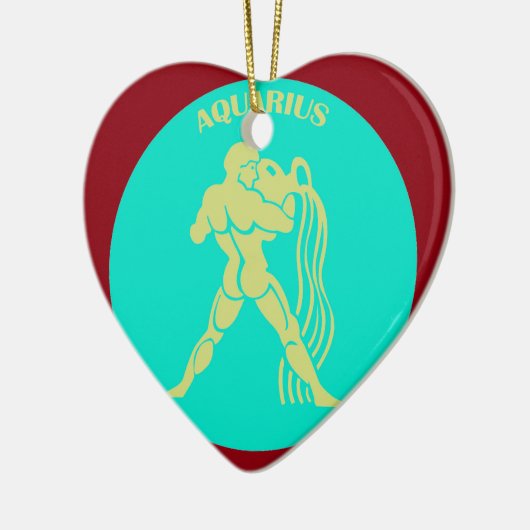 Aquarius Heart Ornament (Links)