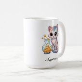 Aquarius Hemel Zodiac Mok - Roze Waterdrager (Voorkant rechts)