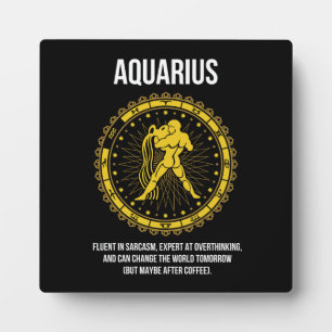 Aquarius - Horoscoop, Grappige Zodiac Teken Humor Fotoplaat