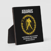 Aquarius - Horoscoop, Grappige Zodiac Teken Humor Fotoplaat (Voorkant)