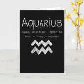 Aquarius Horoscope Astrology Star Sign Birthday Kaart (Gele Bloem)