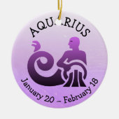 Aquarius Horoscope Astrology Zodiac Sign Keramisch Ornament (Voorkant)