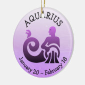 Aquarius Horoscope Astrology Zodiac Sign Keramisch Ornament (Links)