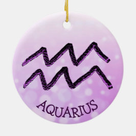 Aquarius Horoscope Astrology Zodiac Sign Keramisch Ornament
