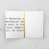 Aquarius Horse Chinese Westerne astrologie Birthda Kaart (Binnen)