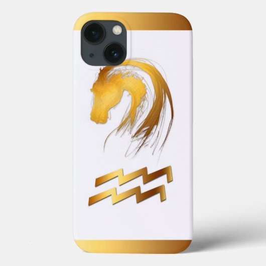 Aquarius Horse Chinese Westerne astrologie iPhone Case-Mate iPhone Case (Achterkant)