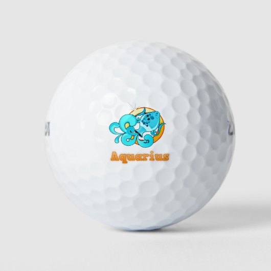 Aquarius-illustratie Golfballen (Voorkant)