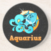 Aquarius-illustratie Zandsteen Onderzetter (Voorkant)