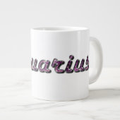 Aquarius in Amethyst Gemstone Grote Koffiekop (Voorkant rechts)