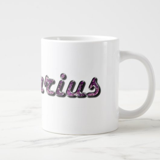 Aquarius in Amethyst Gemstone Grote Koffiekop (Rechts)