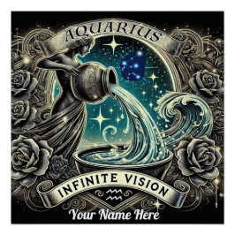 Aquarius "Infinite Vision" Glanzend Poster