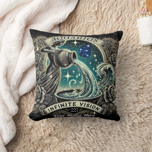 Aquarius "Infinite Vision" Sierkussen – Persoonlij (Deken)