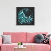 Aquarius-jan 18-feb 10 canvas afdrukken (Insitu (Woonkamer))