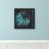 Aquarius — jan. 20 feb. 18 canvas afdruk (Insitu (Houten vloer))