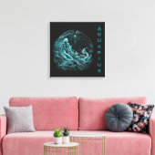 Aquarius — jan. 20 feb. 18 canvas afdruk (Insitu (Woonkamer))
