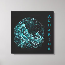 Aquarius — jan. 20 feb. 18 canvas afdruk
