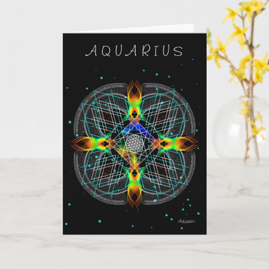 Aquarius Kaart (Gele Bloem)