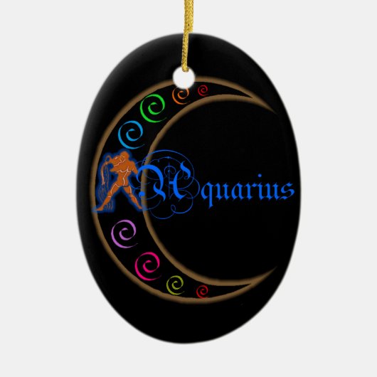 Aquarius Keramisch Ornament (Voorkant)