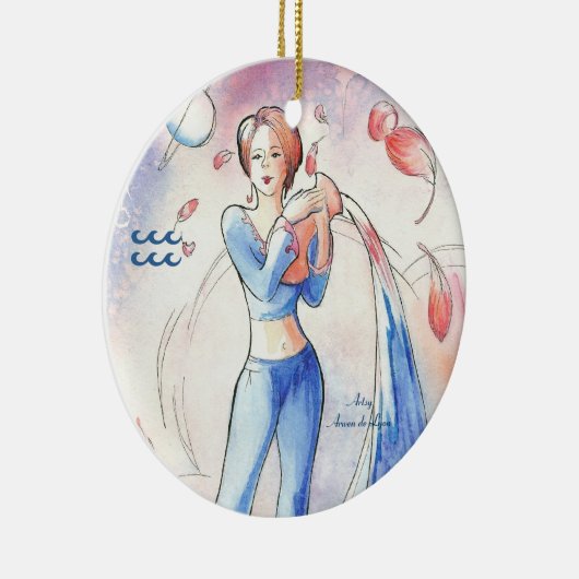 Aquarius Keramisch Ornament (Rechts)