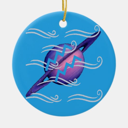Aquarius Keramisch Ornament (Voorkant)