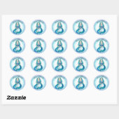 Aquarius Lady met watervaas Ronde Sticker (Vel)