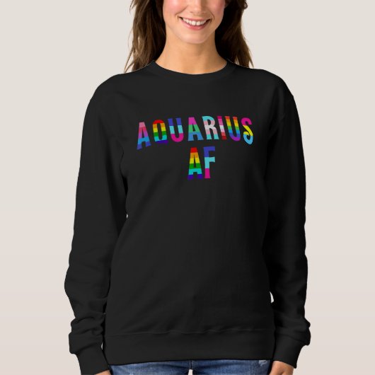 Aquarius Lgbt Flag Gay Pride Transgender Rainbow H Trui (Voorkant)