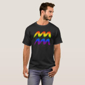 Aquarius Lgbt Zodiac Sign Lgbt Rainbow Pride Gay T-shirt (Voorkant volledig)