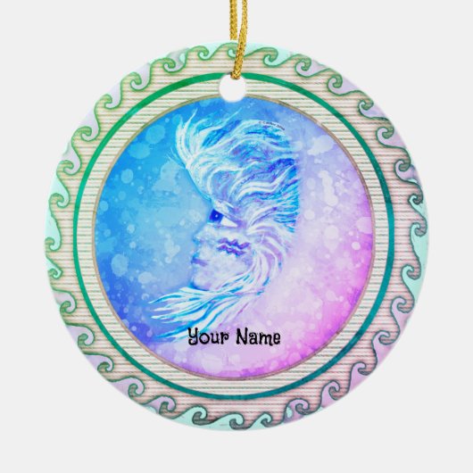 Aquarius Maan Vrouw ornament (Voorkant)