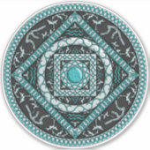 Aquarius Mandala Contour Sticker (Voorkant)