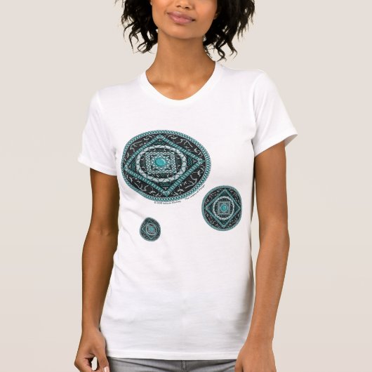 Aquarius Mandala Dames Licht Shirt (Voorkant)